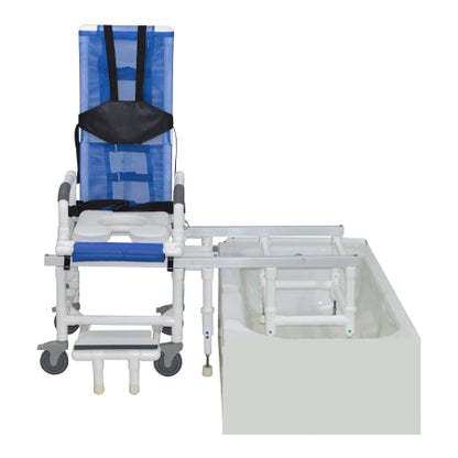 Bath Bench 100 Series Drop Arms Plastic Frame With Backrest 23 Inch Seat Width 300 lbs. Weight Capacity