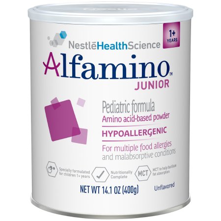 Pediatric Oral Supplement Alfamino Junior Unflavored 14.1 oz. Can Powder Amino Acid Food Allergies