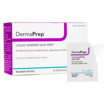 Skin Barrier Wipe DermaPrep 60% Strength Isopropyl Alcohol Individual Packet NonSterile