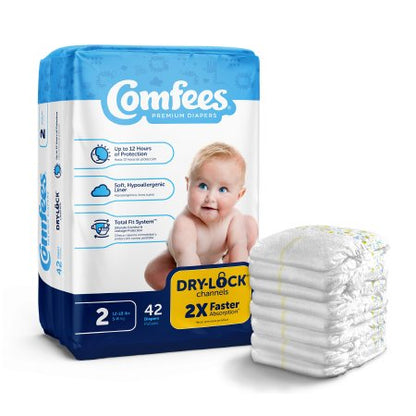 Unisex Baby Diaper Comfees Size 6 Disposable Moderate Absorbency