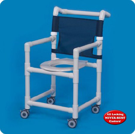 Shower Chair Original Fixed Arms PVC Frame Mesh