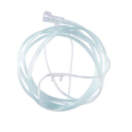 ETCO2 Nasal Sampling Cannula with O2 Delivery McKesson Adult Curved Prong / NonFlared Tip 7 Foot O2 / 2 Inch CO2 Line