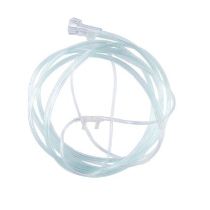 ETCO2 Nasal Sampling Cannula with O2 Delivery McKesson Adult Curved Prong / NonFlared Tip 7 Foot O2 / 2 Inch CO2 Line