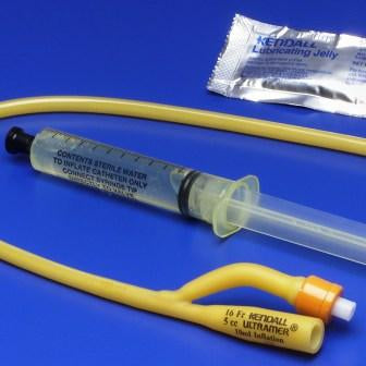 Indwelling Catheter Kit Ultramer™ 2-Way Foley 18 Fr. 5 cc Balloon Hydrogel Coated Latex