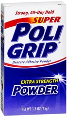 Denture Adhesive Super Poligrip Powder 1.6 oz.