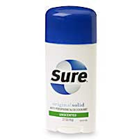 Antiperspirant / Deodorant Sure Solid 2.7 oz. Unscented