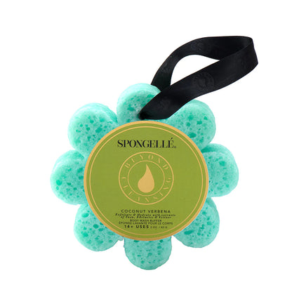 Spongelle Coconut Verbena Wild Flower Bath Sponge Tropical Bliss for Silky Skin