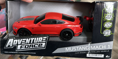 Adventure Force 1:24 Scale RC Sports Car Mustang Mach 1 – 2.4GHz Remote Control Race Car