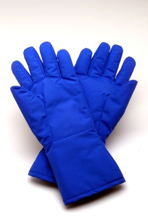 Cryogenic Glove Cryo-Gloves Mid-Arm Water Resistant Material Blue 14 to 15 Inch Straight Cuff NonSterile