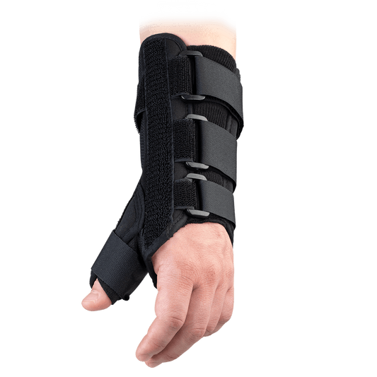 Wrist Brace with Thumb Spica Breg Classic Aluminum / Foam / Nylon / Polyester Right or Left Hand
