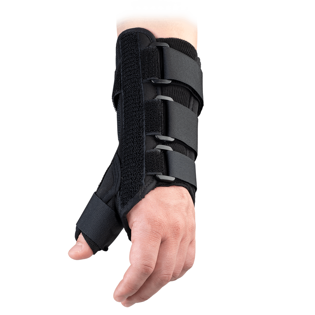 Wrist Brace with Thumb Spica Breg Classic Aluminum / Foam / Nylon / Polyester Right or Left Hand