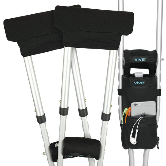 crutch accessories,crutch accessory kit,crutch bag,crutch bags and accessories,crutch pad kit,forearm crutch bags and accessories