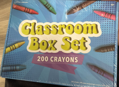 Classroom Crayons Box Set – 200 Count Washable, Non-Toxic Wax Crayons