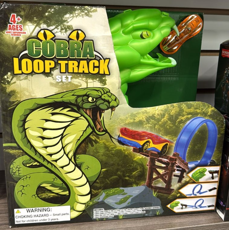Cobra Launcher Loop Track Set – High-Speed Diecast Car Launcher with Loop Track
