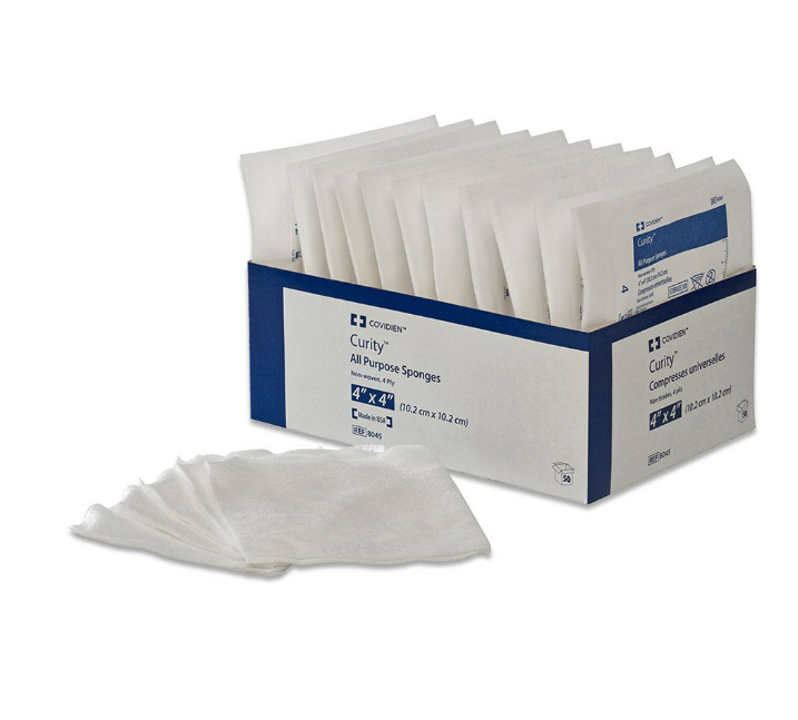 Curity Nonwoven Sponge 3 x 4 Inch 6-Ply Sterile – 2 Per Pack