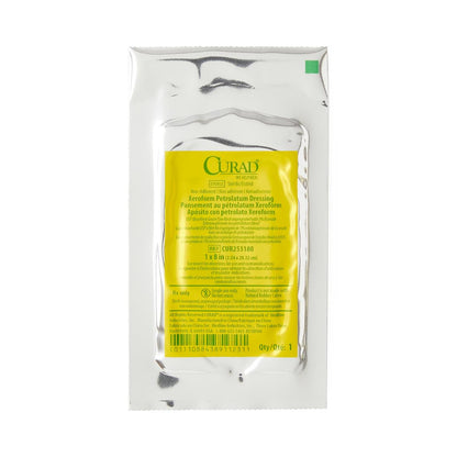 Curad Xeroform Petrolatum Impregnated Dressing 1 x 8 Inch Sterile Rectangle Gauze Dressing