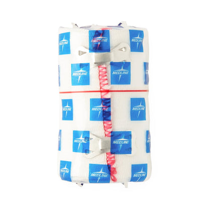 Medline Sure Wrap Elastic Compression Bandage 3 Inch x 5 Yard White Non-Sterile with Clips