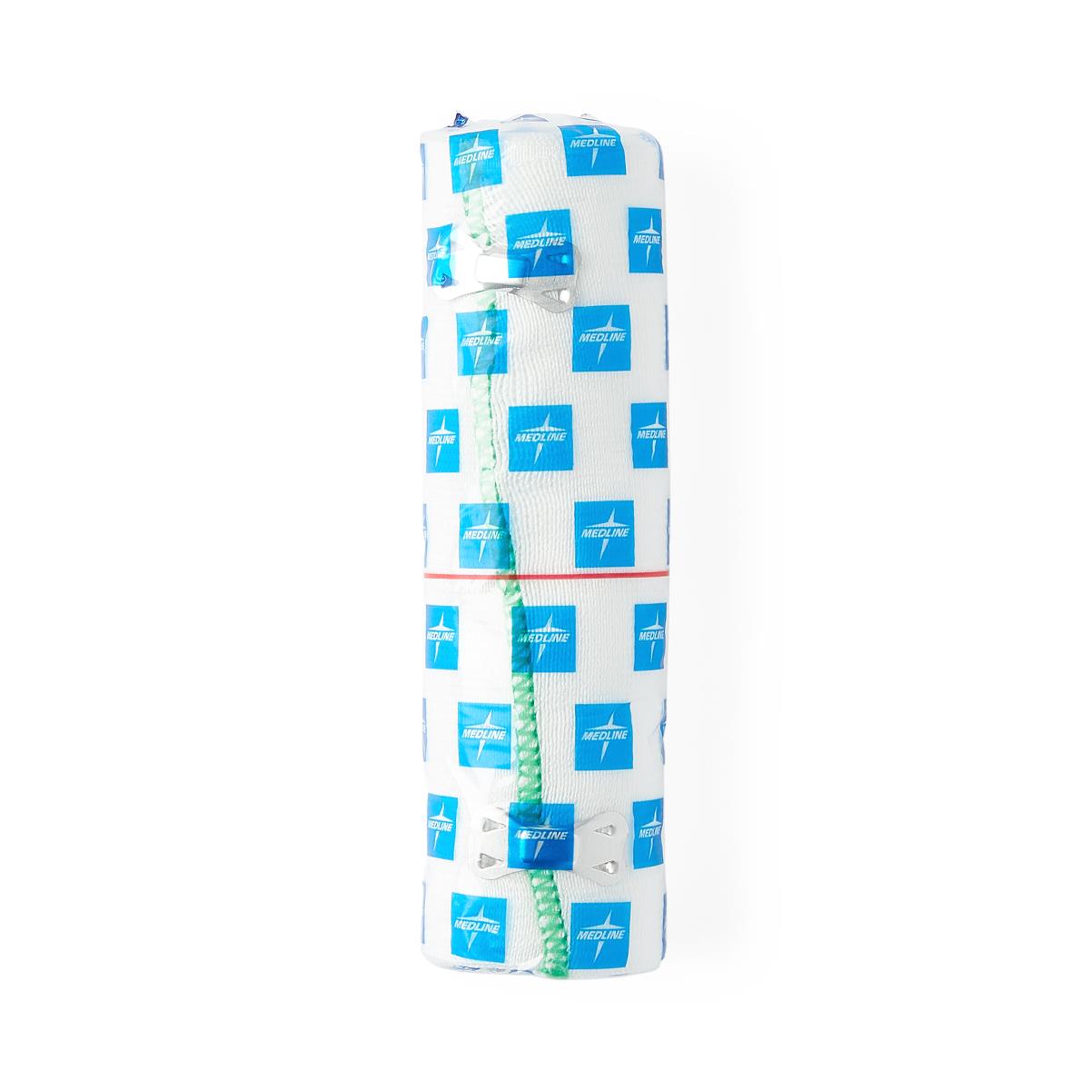 Medline Sure-Wrap Elastic Compression Bandage 6 Inch x 5 Yard White Non-Sterile with Clips