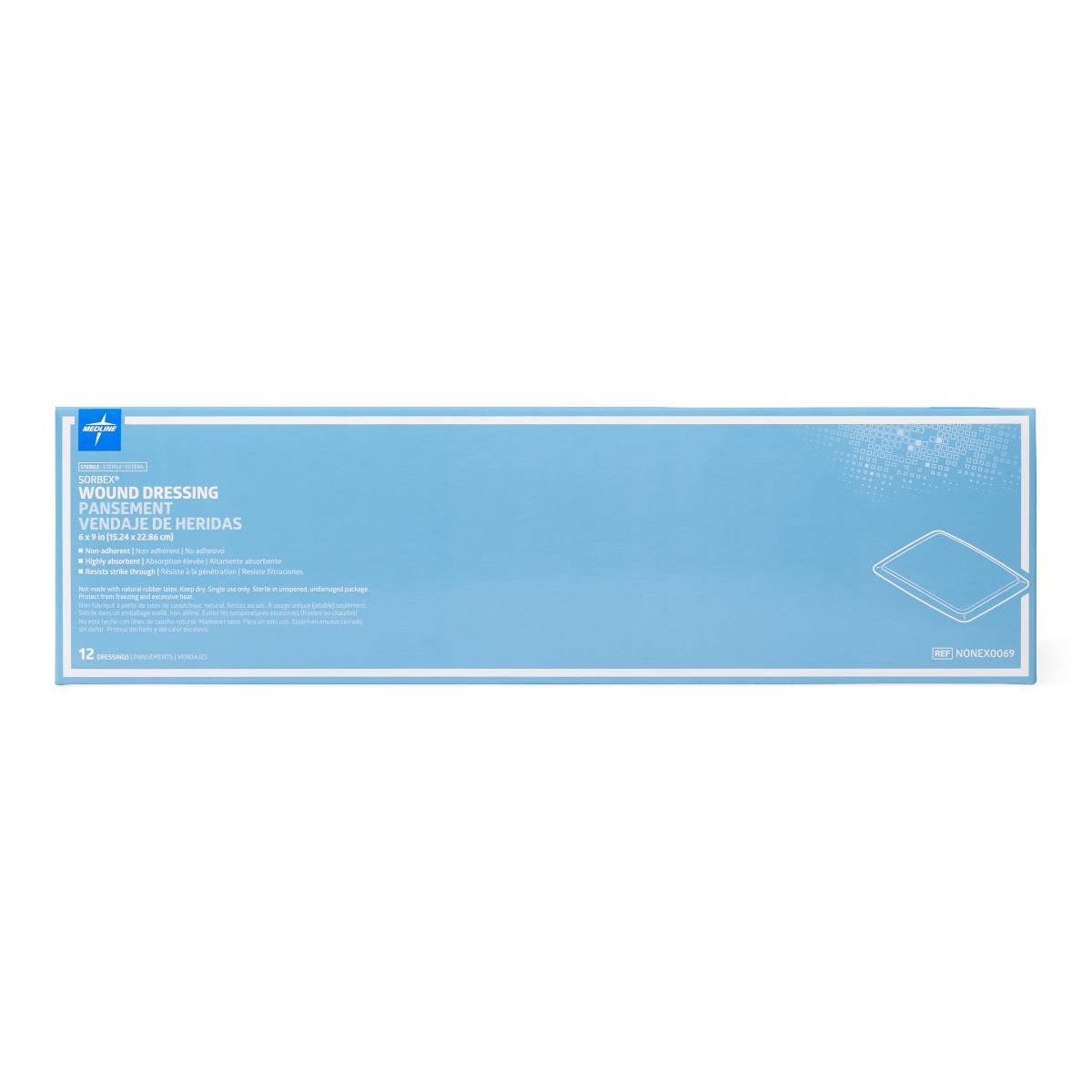 Sorbex Super Absorbent Dressing 6 x 9 Inch Sterile Rectangle Dressing