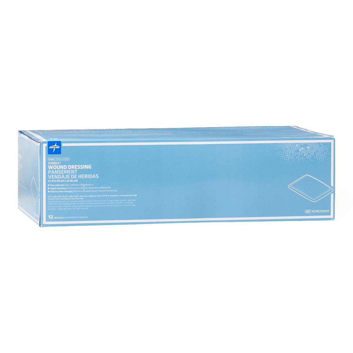 Sorbex Super Absorbent Dressing 6 x 9 Inch Sterile Rectangle Dressing