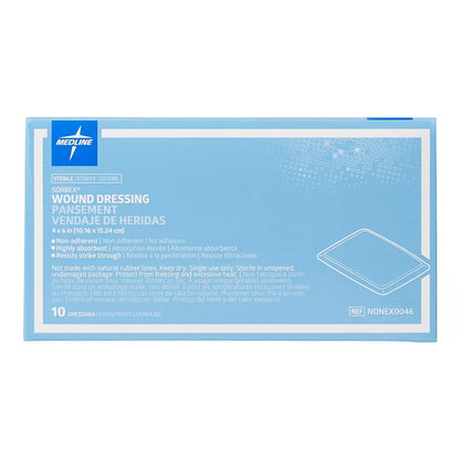 Sorbex Super Absorbent Dressing 4 x 6 Inch Sterile Non-Adhesive Wound Dressing