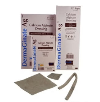 DermaGinate/Ag Silver Alginate Dressing 2 x 2 Inch Sterile