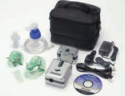 Traveler Handheld Compressor Nebulizer System Small Volume Medication Cup Adult / Pediatric Aerosol Mask Delivery