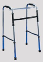 Single Release Folding Walker Adjustable Height ProCare Aluminum Frame 300 lbs. Weight Capacity 32 to 40 Inch Height