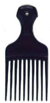 Hair Pick Dawn Mist 2-1/4 Inch Black Plastic