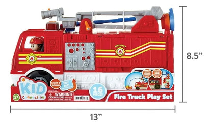Kid Connection Fire Truck Play Set – 16 Pieces