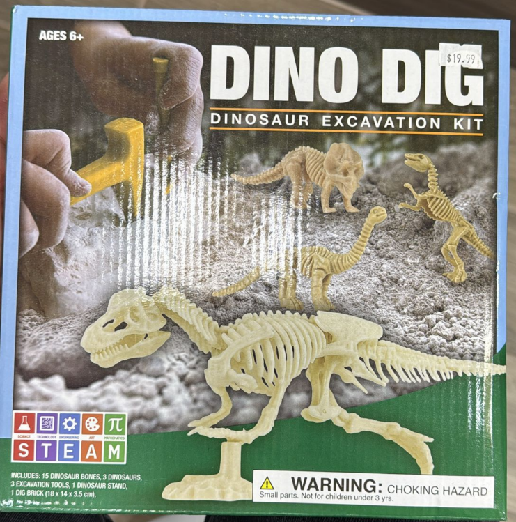 Dino Dig Dinosaur Fossil Excavation Kit – STEAM Toy for Kids 6+