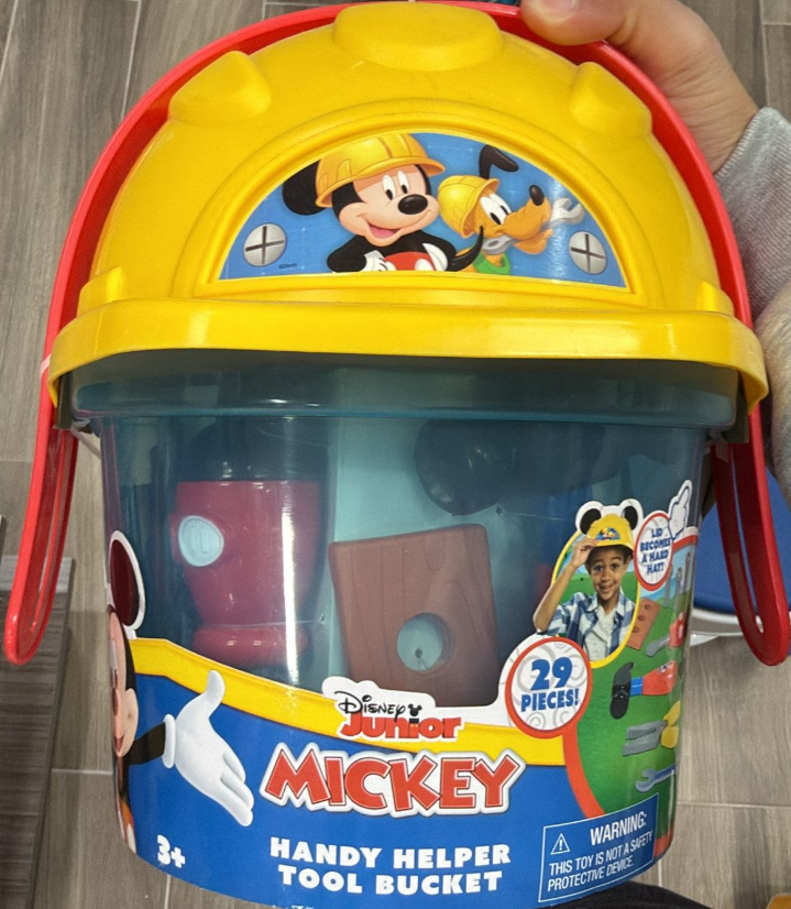Disney Junior Mickey Mouse Handy Helper Tool Bucket Construction Role Play Set – 29 Pieces