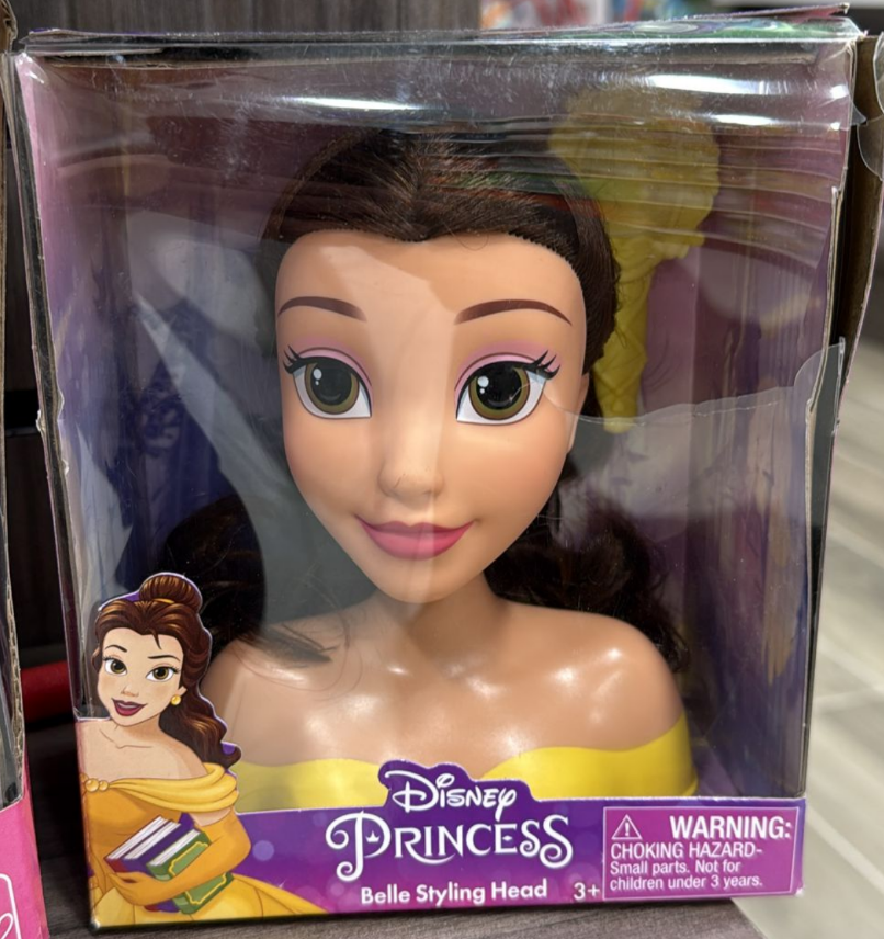 Disney Princess Belle Mini Styling Head with Hair Brush – Beauty and the Beast