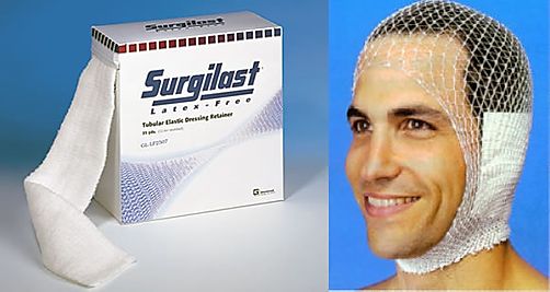 Surgilast Pre-Cut Elastic Net Retainer Dressing One Size Fits Most Knee, Foot, Hand & Elbow NonSterile