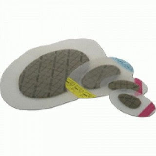 PolyMem Shapes Silver Foam Dressing 3-1/2 x 5 Inch Oval Sterile Adhesive Dressing