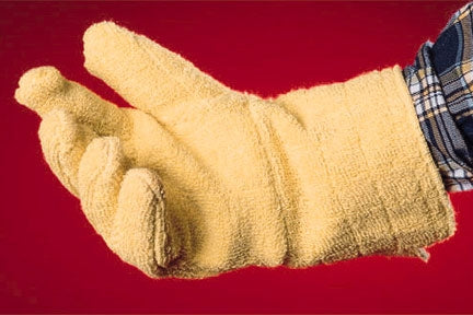 Heat Resistant Glove Wells Lamont Kevlar Butter 5.5 Inch Gauntlet Cuff NonSterile