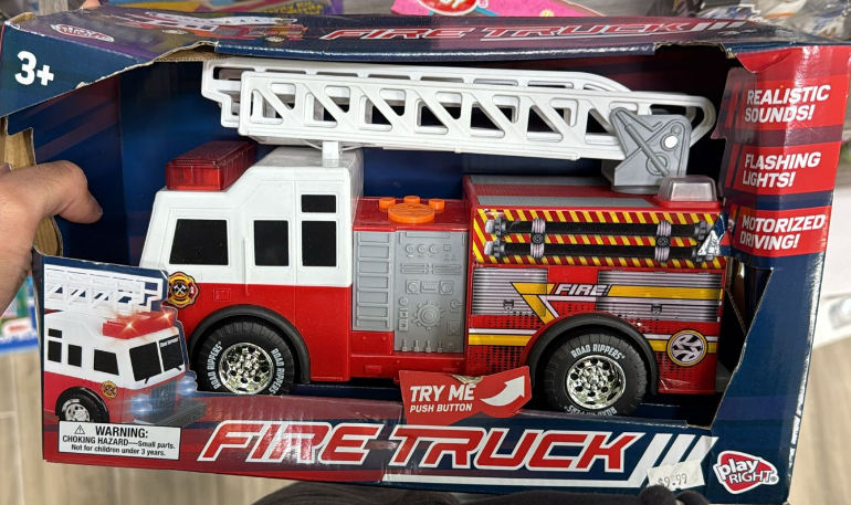 Playright Vehicle Assortment Fire Truck Toy with Lights & Sounds