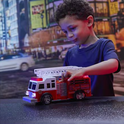 Playright Vehicle Assortment Fire Truck Toy with Lights & Sounds