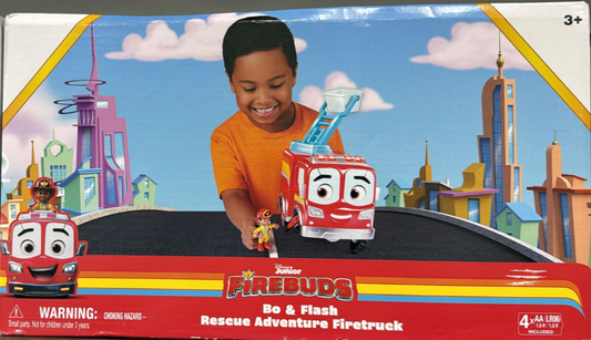 Disney Junior Firebuds Bo & Flash Rescue Adventure Fire Truck with VROOMLINK