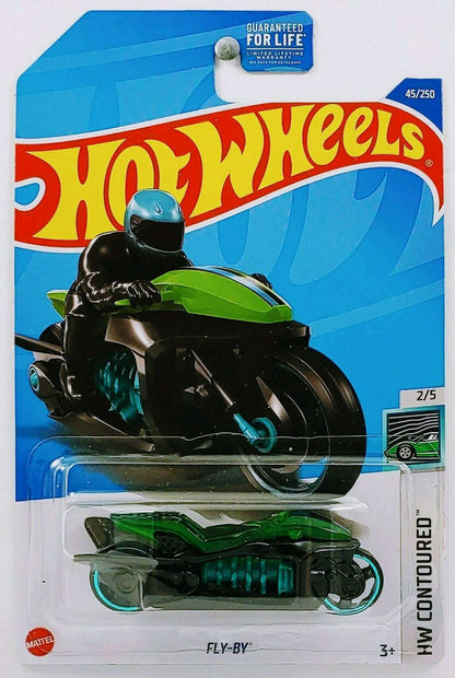 Hot Wheels Fly-By Green & Black – HW Contoured 2/5 1:64 Diecast