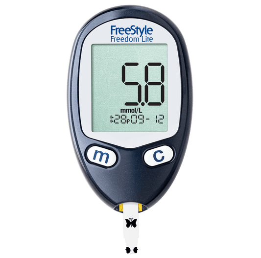 Blood Glucose Meter Freestyle Freedom 5 Second Results Stores up to 400 Results No Coding Required Abbott