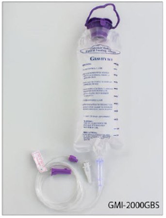 Generica 1000 mL Gravity Feeding Bag Set with ENFIT Connector and Transitional Adapter