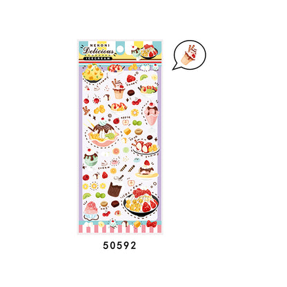 Nekoni Desserts Food Foam 3D Stickers – Kawaii Puffy Ice Cream & Dessert Decorative Decals