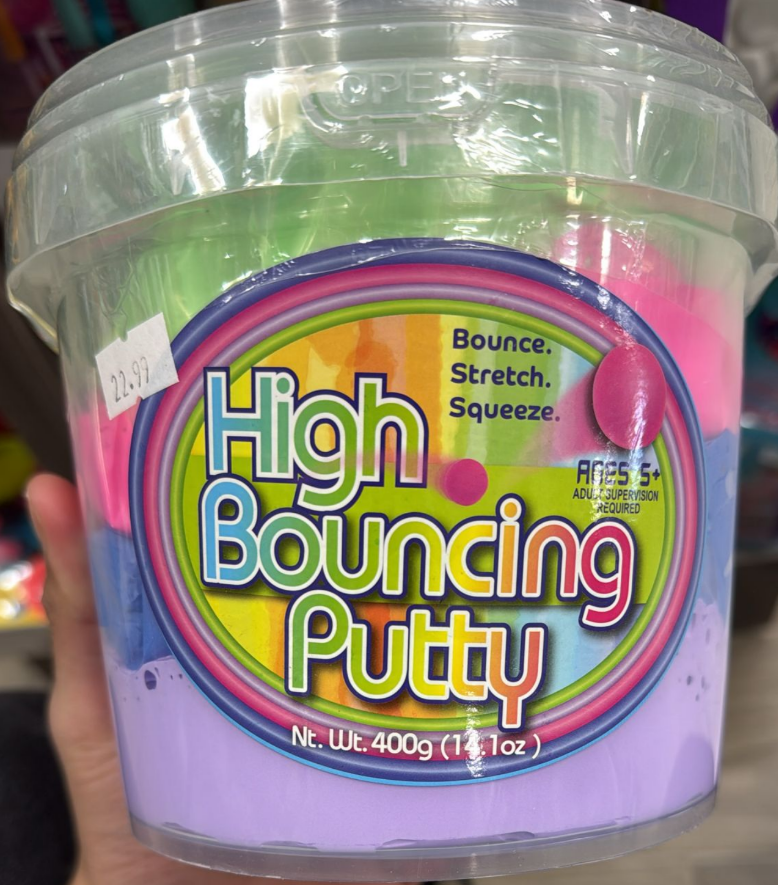High Bouncing Putty Bucket 14.1 oz Colorful Squishy Sensory Toy