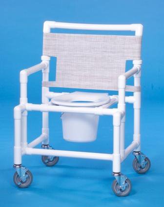 Commode / Shower Chair ipu Fixed Arms PVC