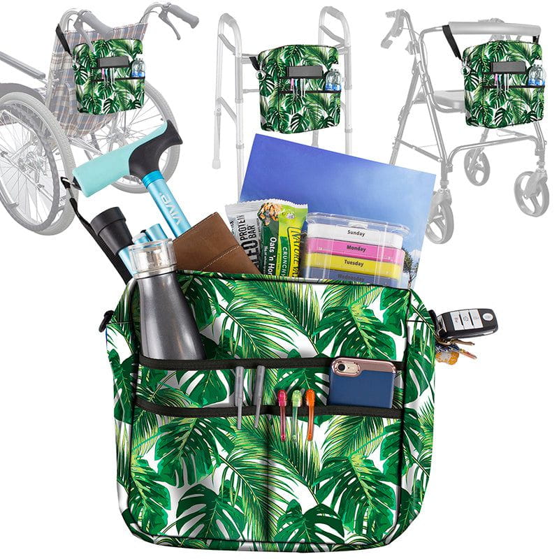 Rollator Bag green leaves