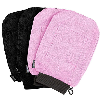 Exfoliating Gloves black and pink