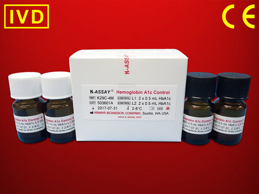 Diabetes Management Test Control Set K-ASSAY Hemoglobin A1c (HbA1c) Level 1, 2 2 X 0.5 mL