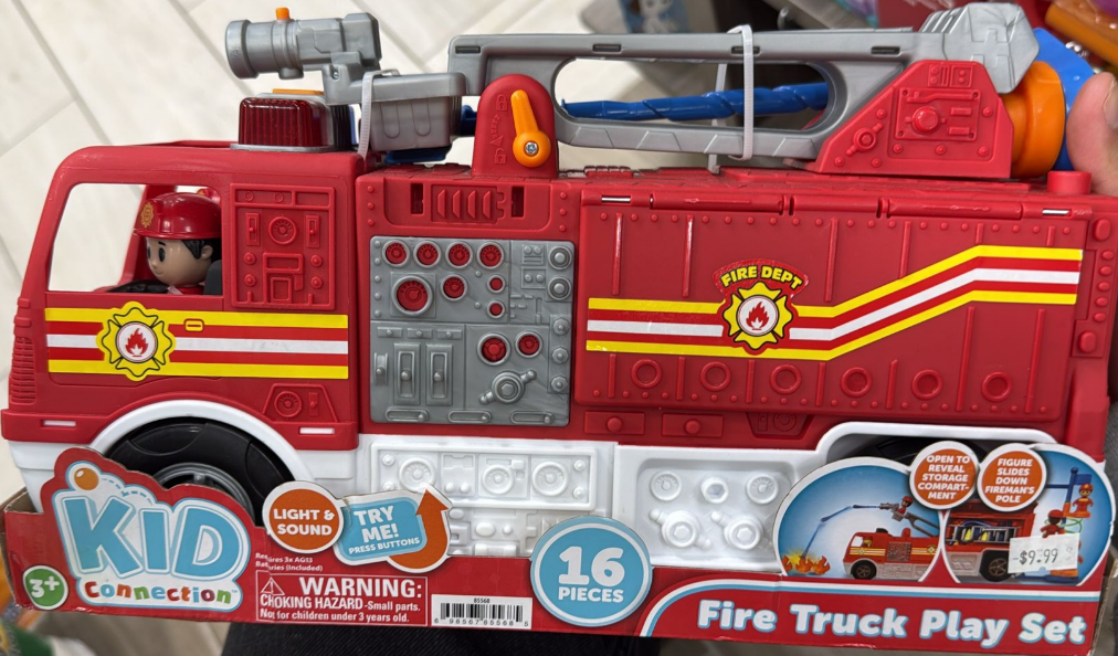 Kid Connection Fire Truck Play Set – 16 Pieces