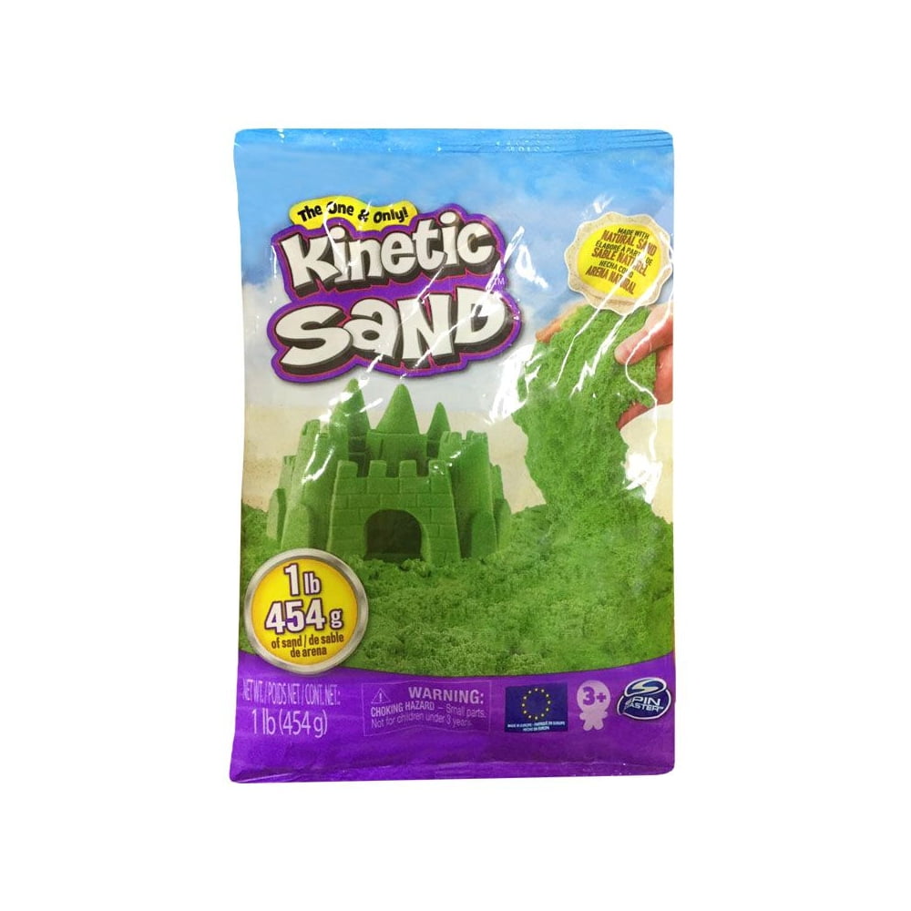 Kinetic Sand Spin Master Green – Non-Drying, Fun Sensory Play for Kids